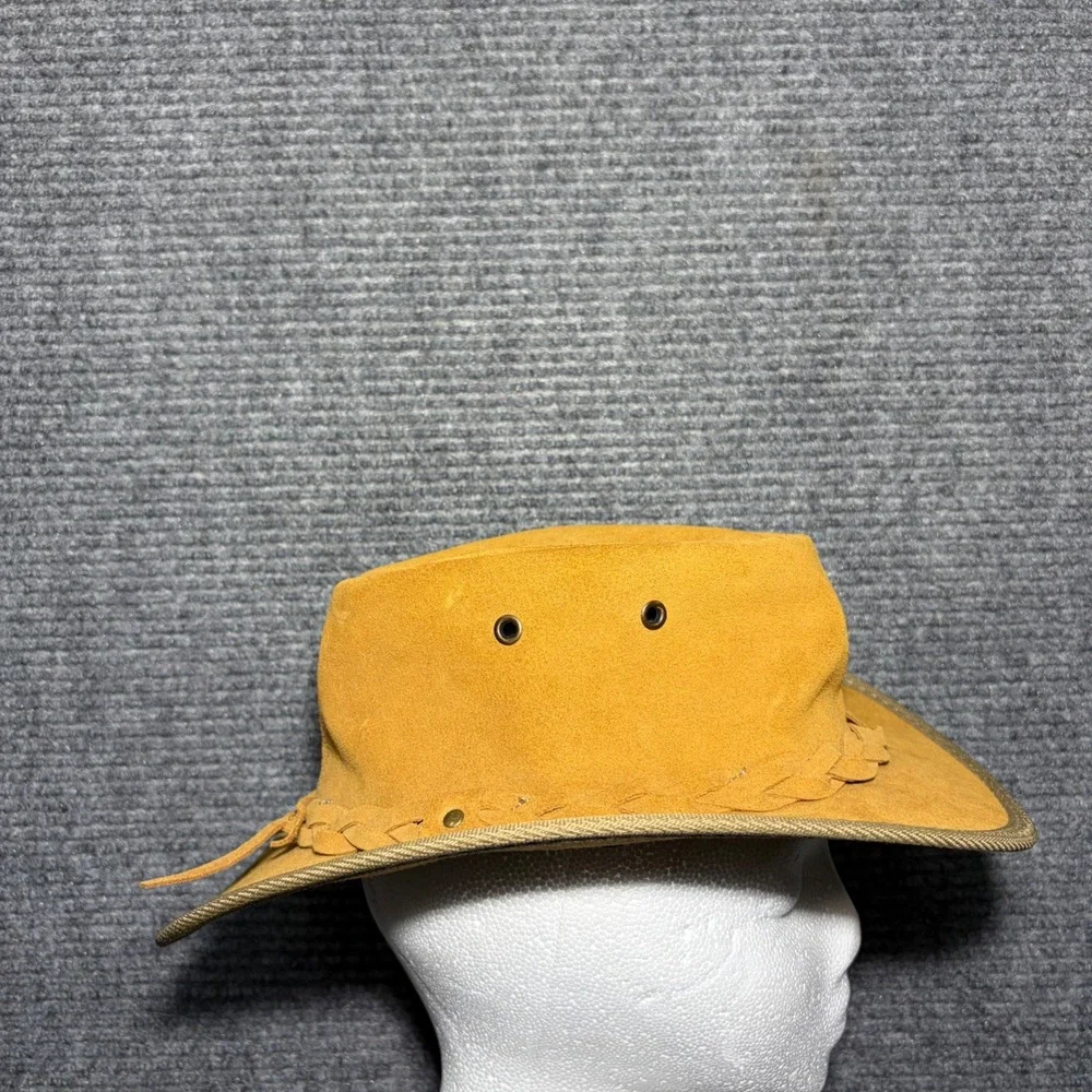 Barmah Hats USA Suede Leather Outback / Bush Hat Item #1094 - Suede Narrow Brim